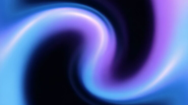 Swirling central ribbon responding to frame sequence, tightening smoothing over dark void with halo