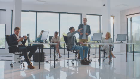 business meeting in modern office
