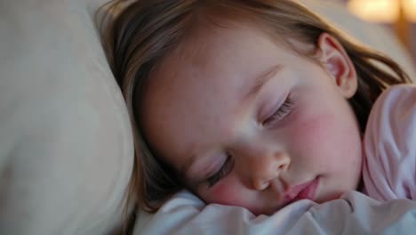 una niña durmiendo.