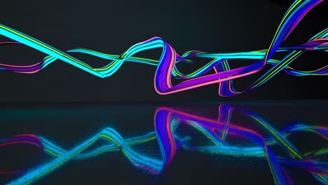 abstract neon ribbons