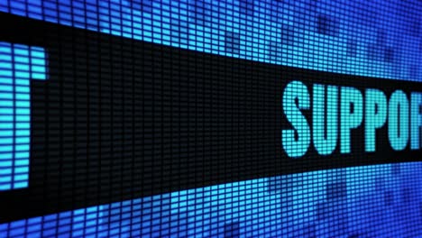 support display on led screen