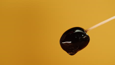 dark chocolate candy on a stick