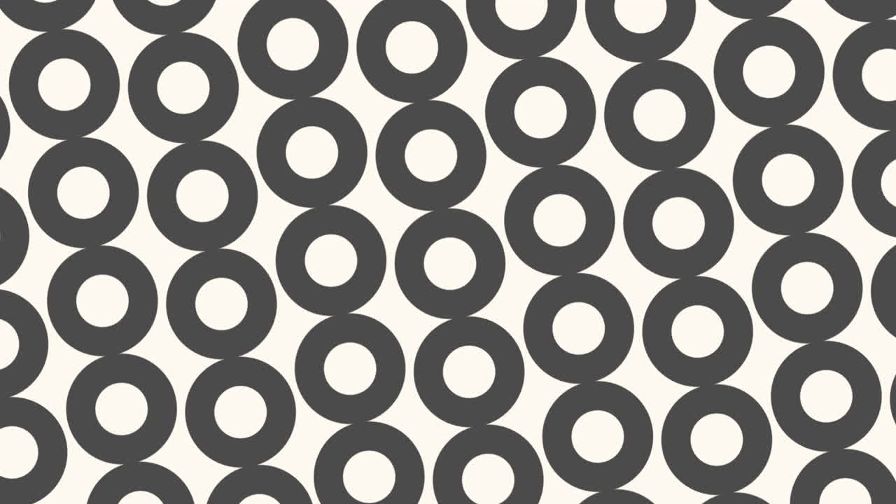 Motion intro geometric black and white circles abstract background