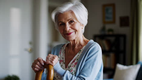 portrait of a senior woman at home