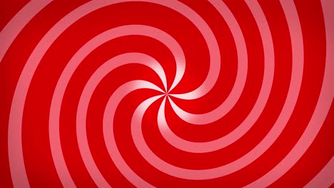 Spiral-twirling-2D-shape-line-animation-optical-illusion-hypnotic-Kaleidoscope-circular-motion-graphics-visual-effect-gradient-background-colour-red