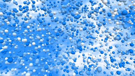 video animado en 3d con bolas y burbujas 4k