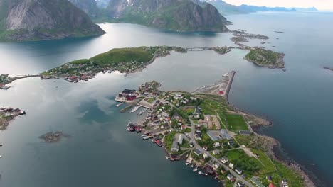 Imágenes-Aéreas-De-Las-Islas-Del-Archipiélago-Lofoten