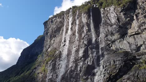 impressive-close-up-View-Of-Seven-Sisters-Waterfall,-Geiranger-fjord,-Norway