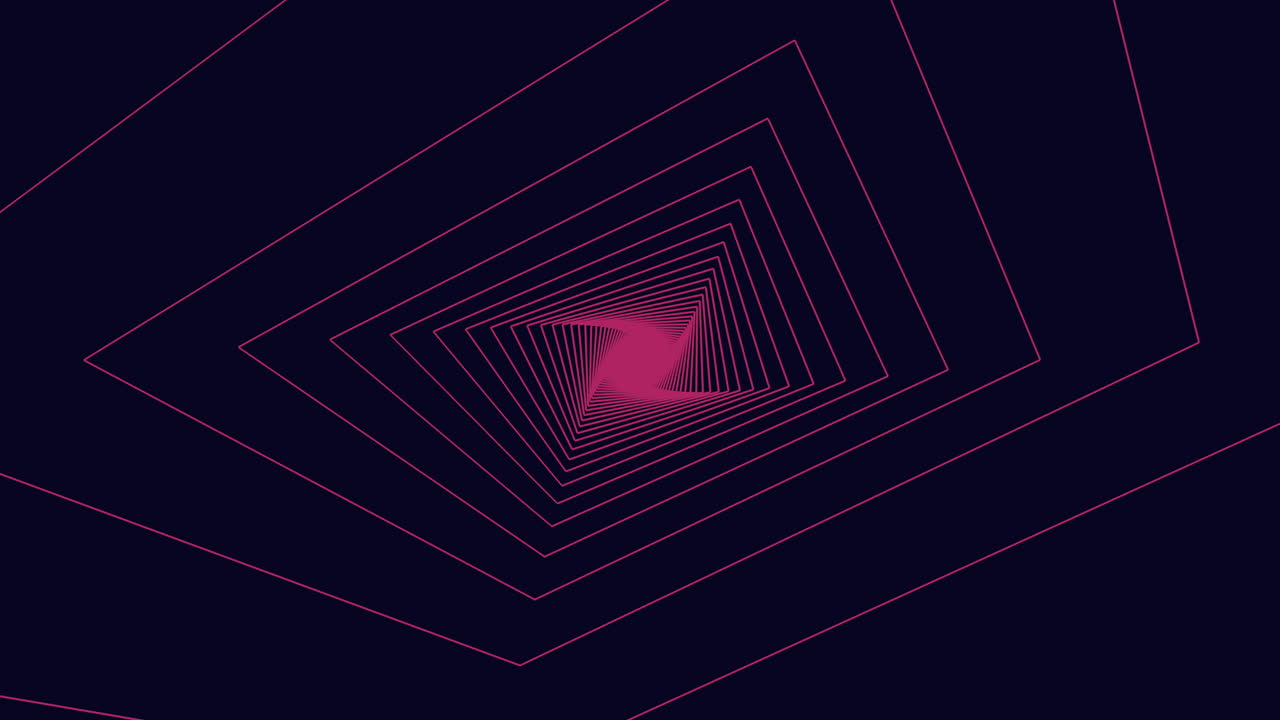 A futuristic scene with a black and pink striped tunnel featuring a central lightning bolt design creates a sci-fi feel, hinting at technological or otherworldly themes in the visual composition