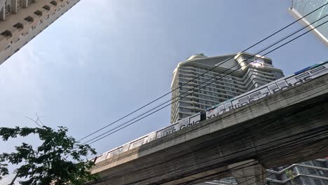 skytrain crossing bridge in urban setting.