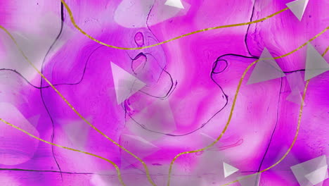 animation of white shapes over purple liquid background