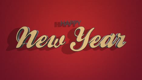 Texto-Retro-Feliz-Año-Nuevo-Ambientado-En-Una-Textura-Grunge-Roja