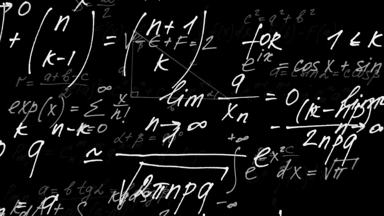 Animazione sulla matematica. Formule matematiche e grafici.