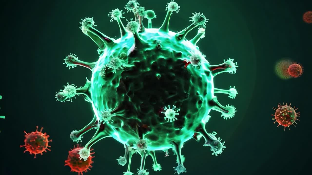 ilustración en 3d de un coronavirus