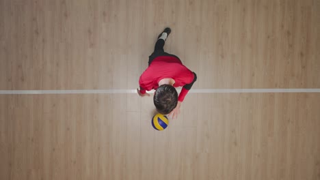 jugador de voleibol en acción