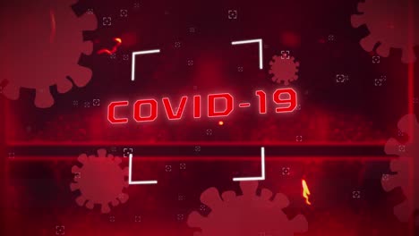 Animation-of-covid-19-text-and-cells-moving