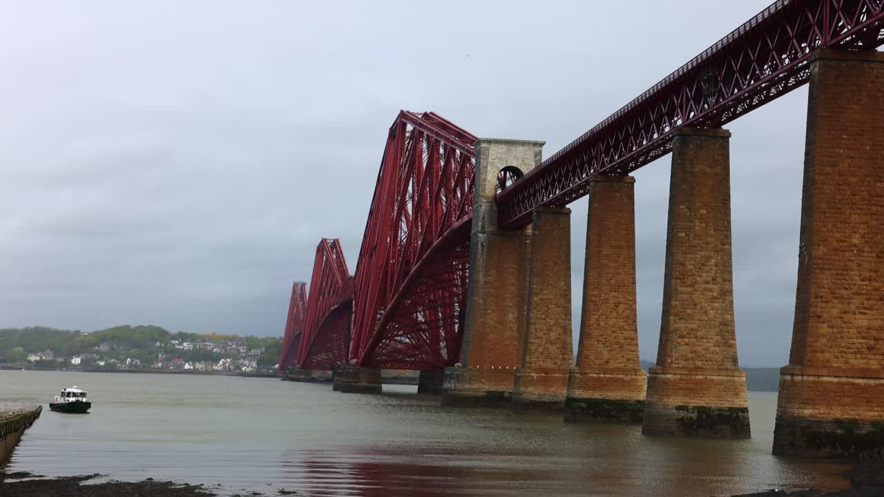 low angle shot of one of the Queensferry bridge on the Firth