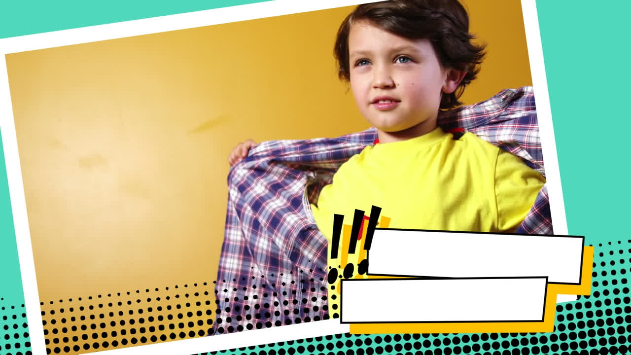 niño abriendo su camisa