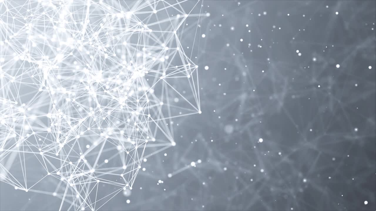 fondo de animación de línea y puntos conectados geométricos abstractos.