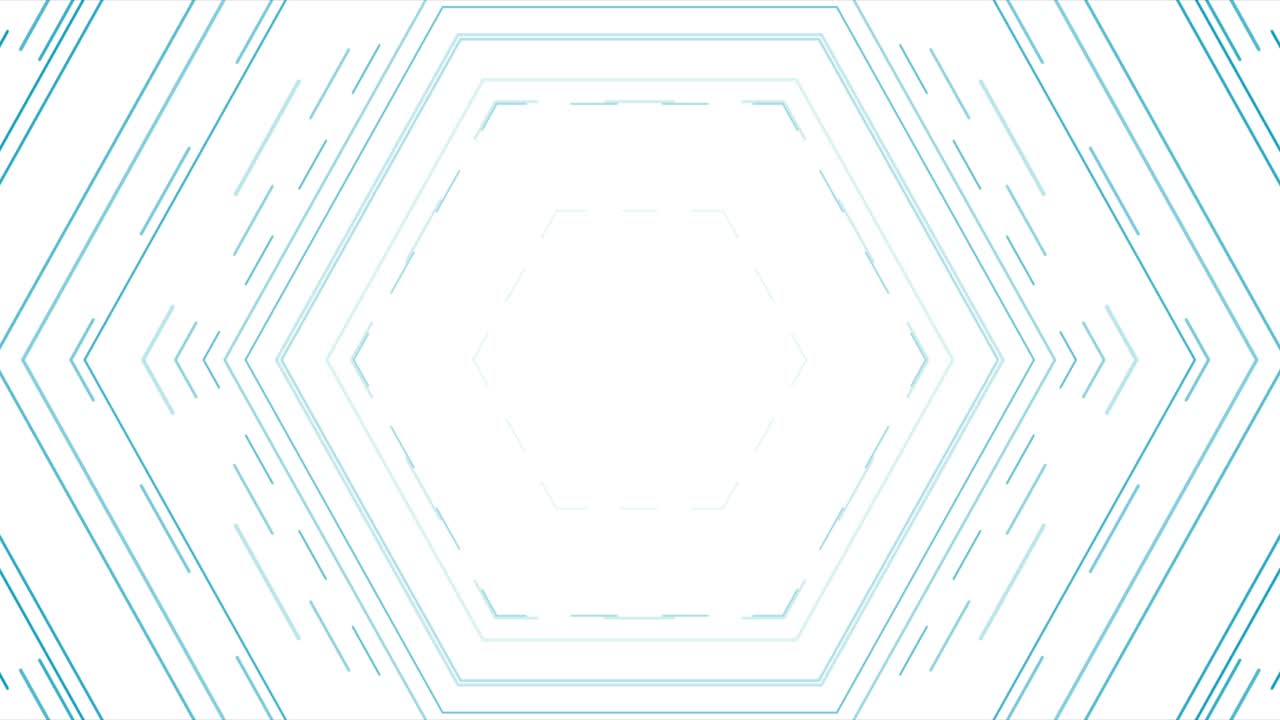 Blue hexagonal lines abstract futuristic tech motion background ...