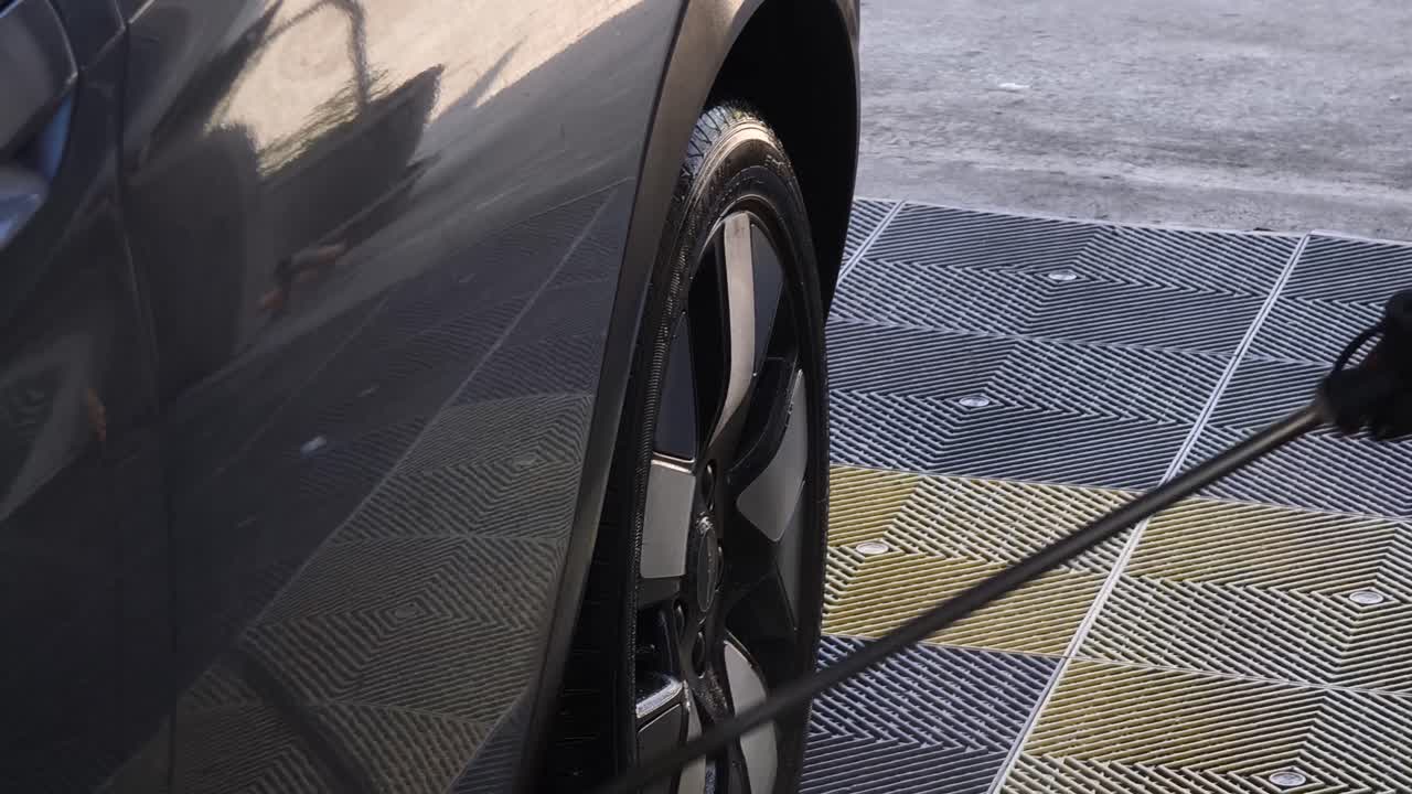 lavado de coches en curso