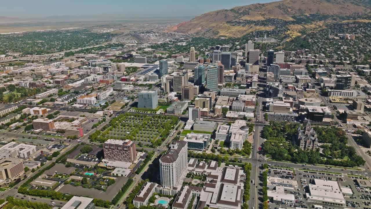 City Streets with Wasatch Mountain View of South Salt Lake City, Utah