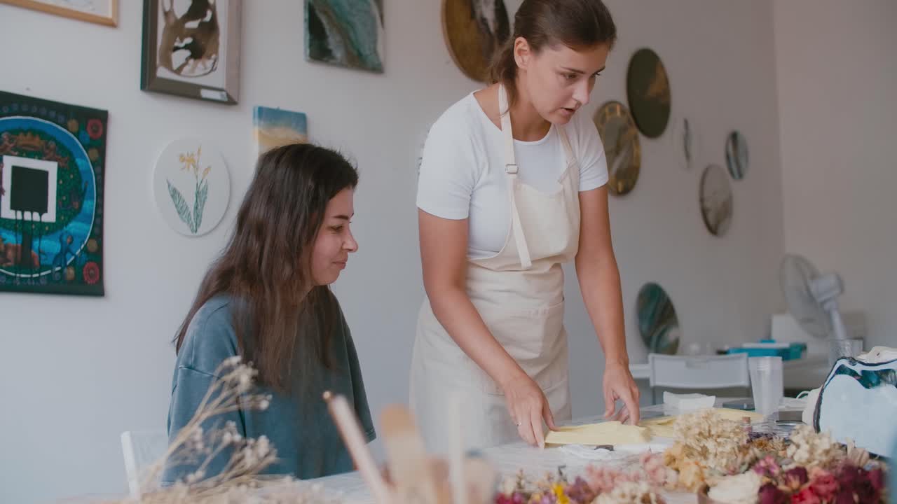 Art Workshop with Teacher and Student