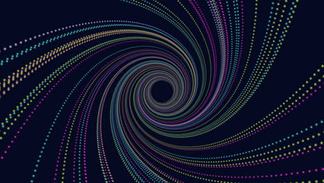 Colorful-spiral-lines-pattern-with-dots-in-black-hole