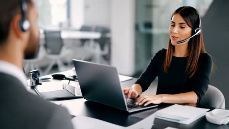 businesswoman on a call with a colleague