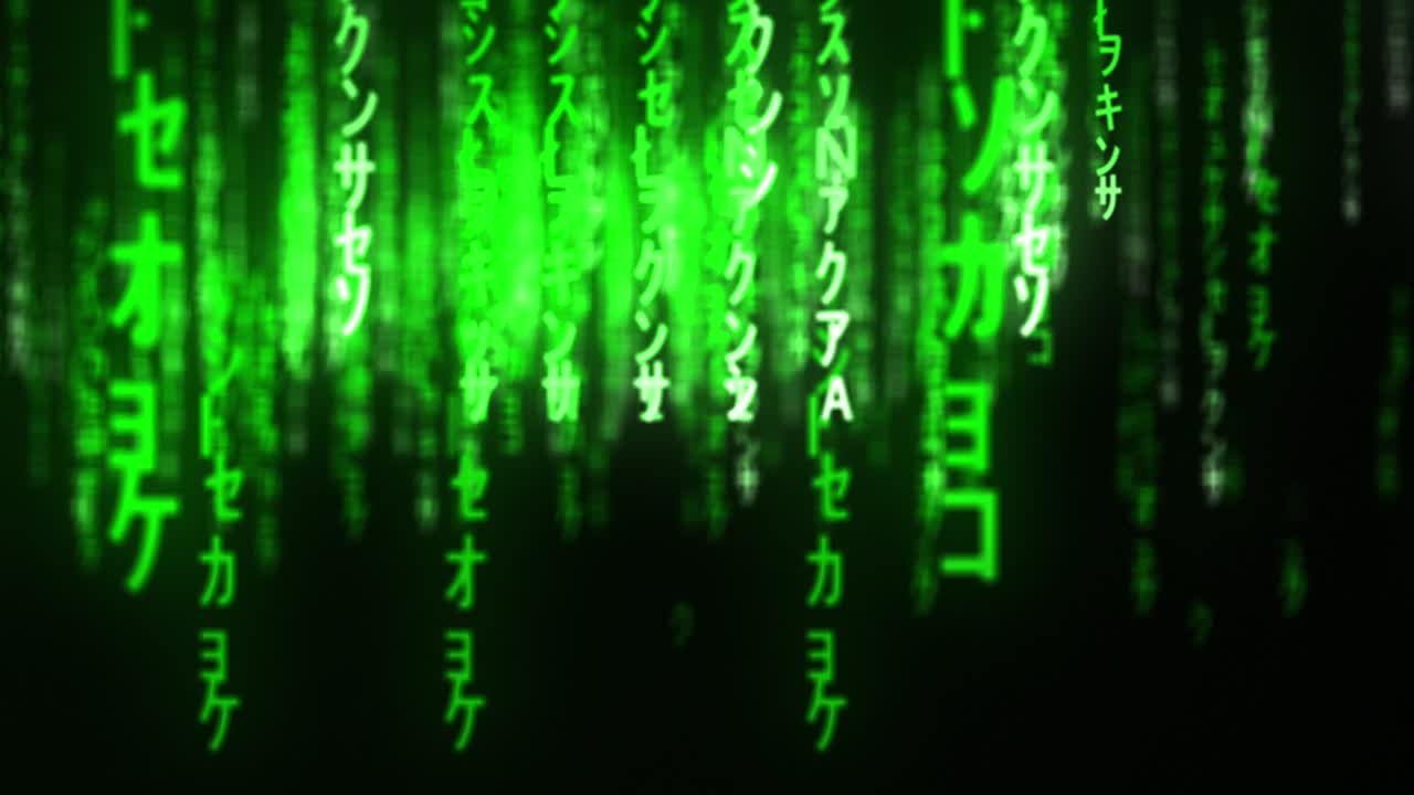 Metaverse - Matrix Binary Code Zoom Particle Playground