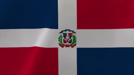 república dominicana agitando la bandera 4k con fondo de papel tapiz en movimiento