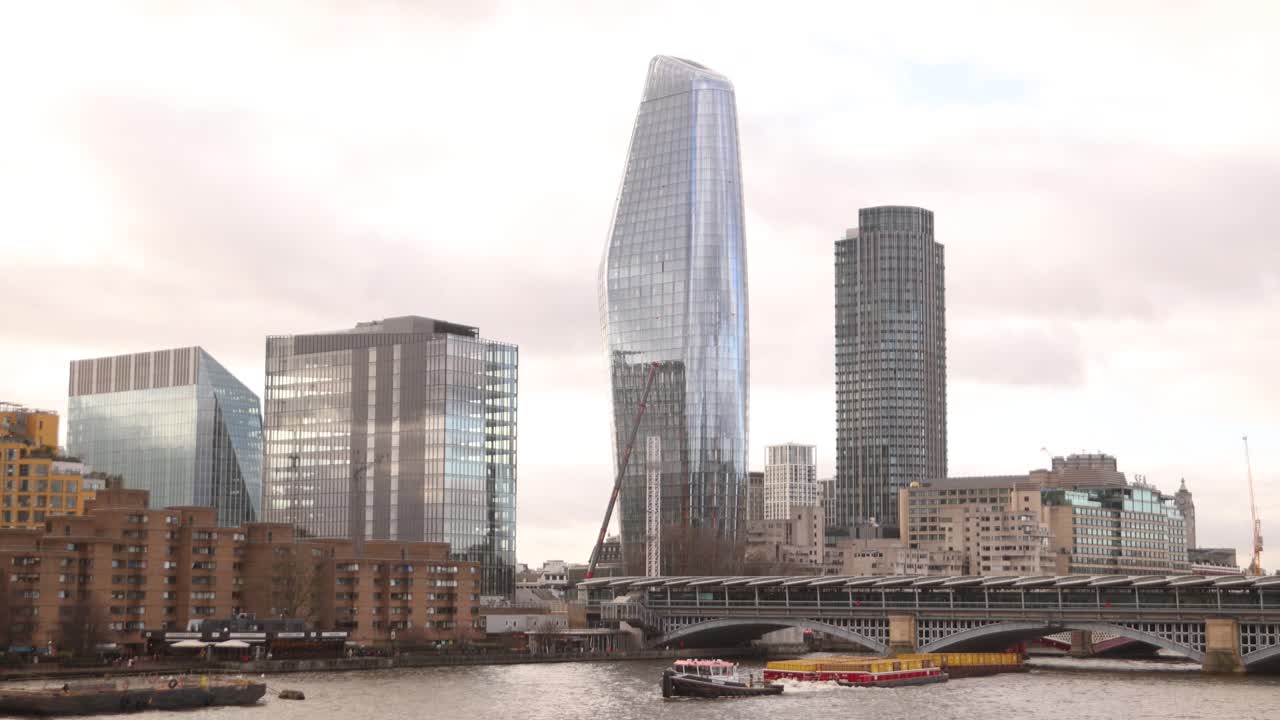 영국 런던 시의 현대적인 스카이 라인