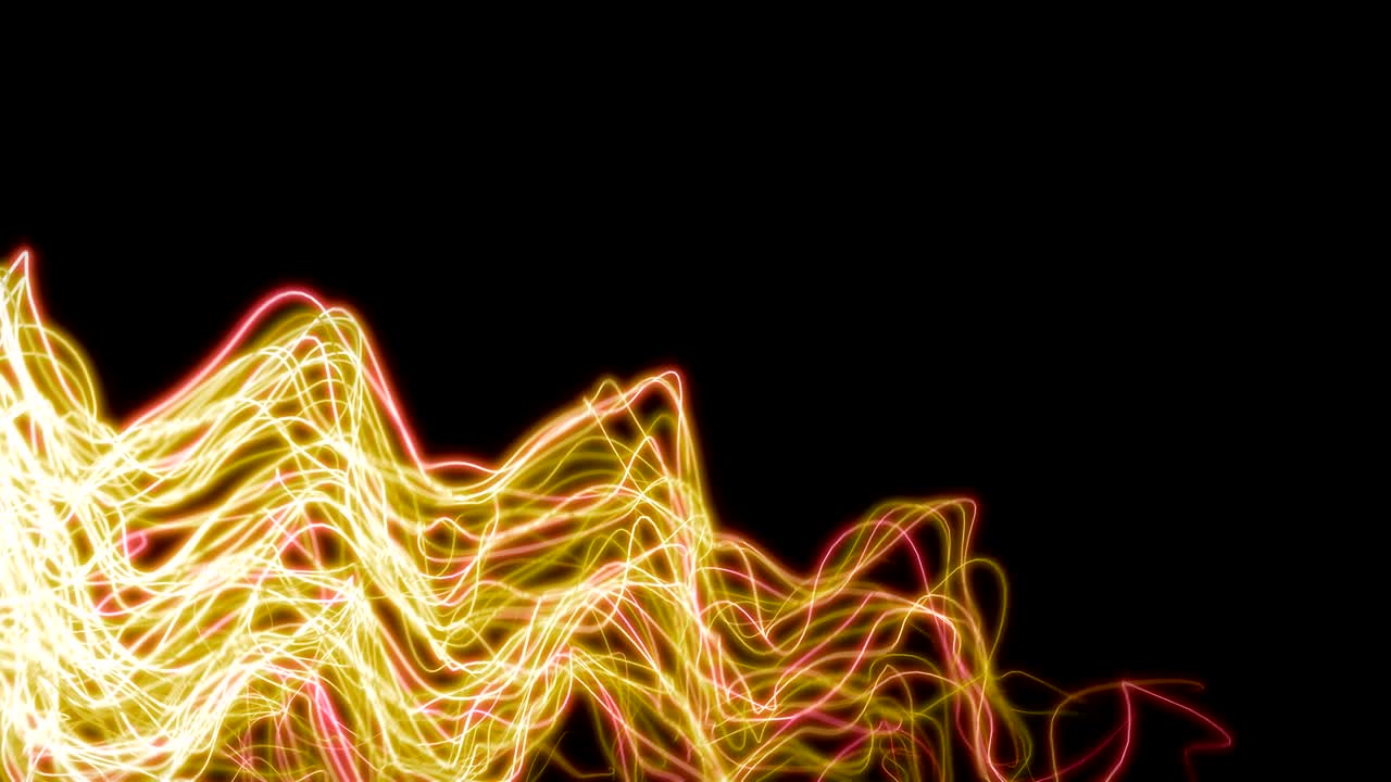 4k luz ultravioleta abstracta líneas de neón brillantes.