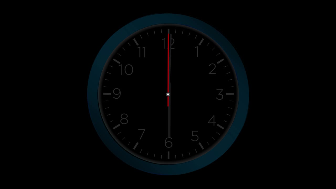 reloj - movimiento abstracto mínimo renderización 3d reloj tiempo concepto horas de lapso de tiempo - horas de lapse de tiempo de reloj - horario de lapse del tiempo loopable - 12 horas de lapsa de tiempo - reloj de lapso del tiempo looping 12 horas
