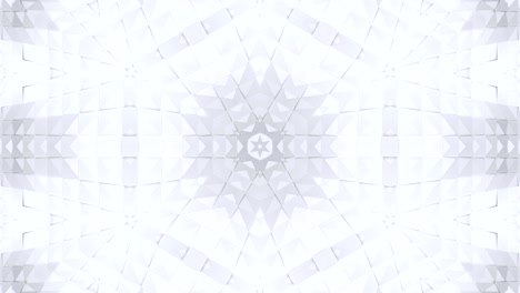 low poly geometric abstract background as a moving stained glass or kaleidoscope effect in 4k. loop 3d animation, seamless footage in popular low poly style. white color v6