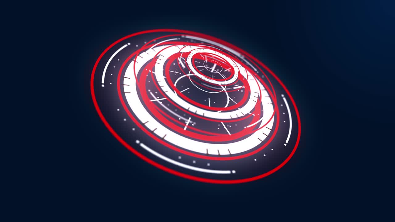 퓨처리스틱 gui: 원의 집합, 추상적인 디지털 기술, 퓨처리즘 gui: 가상 인터페이스 요소