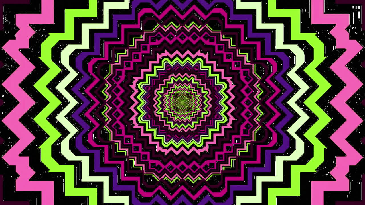 animación de formas hipnóticas de neón