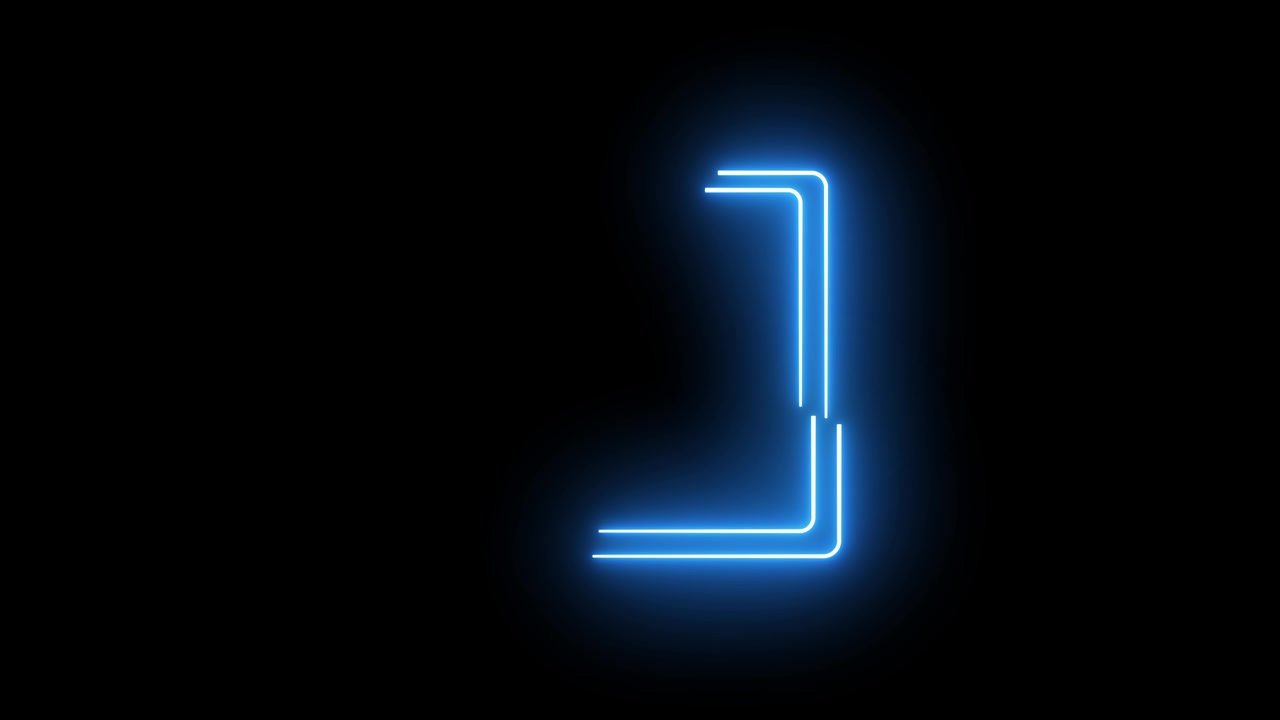 Elementi quadrati animati al neon