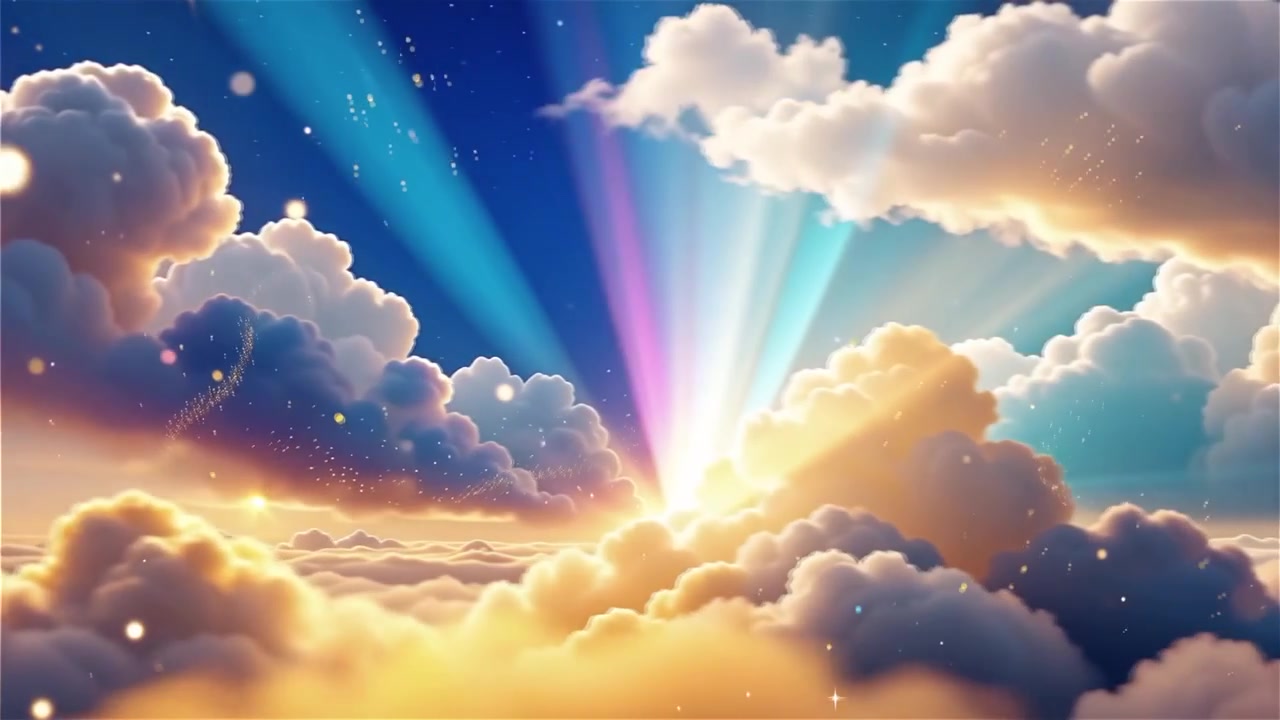 Christian Heavenly Light Worship Background