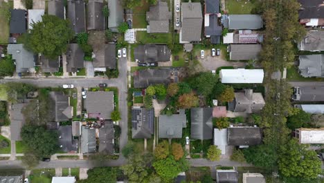 Top-down-aerial-of-homes-in-Deep-South-USA