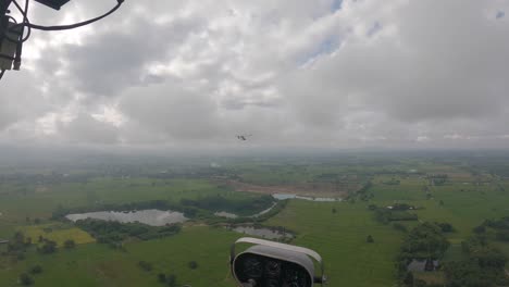 Hyperlapse-POV-of-ultralight-aircraft-coming-from-afar