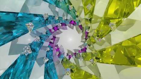 abstract geometric crystal tunnel