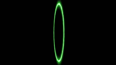 green ring glowing electric animation motion graphics