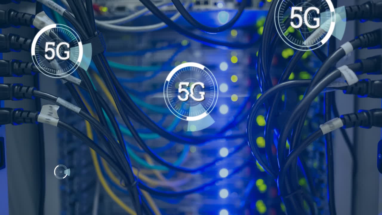 5g escrito en el medio de un círculo futurista 4k
