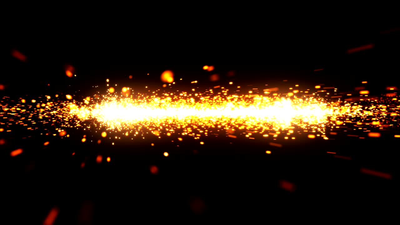 animación sin problemas de chispas que vuelan hacia la cámara