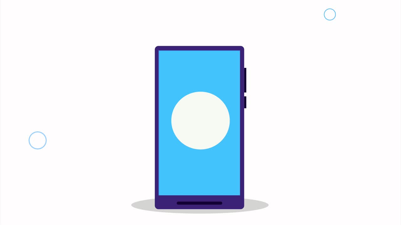 giovane donna in animazione per smartphone