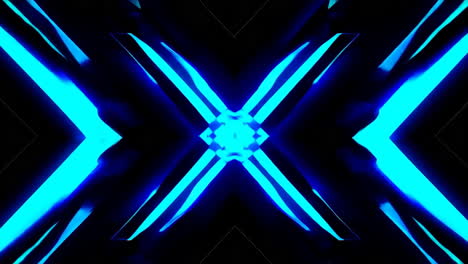 abstract neon lights x shape