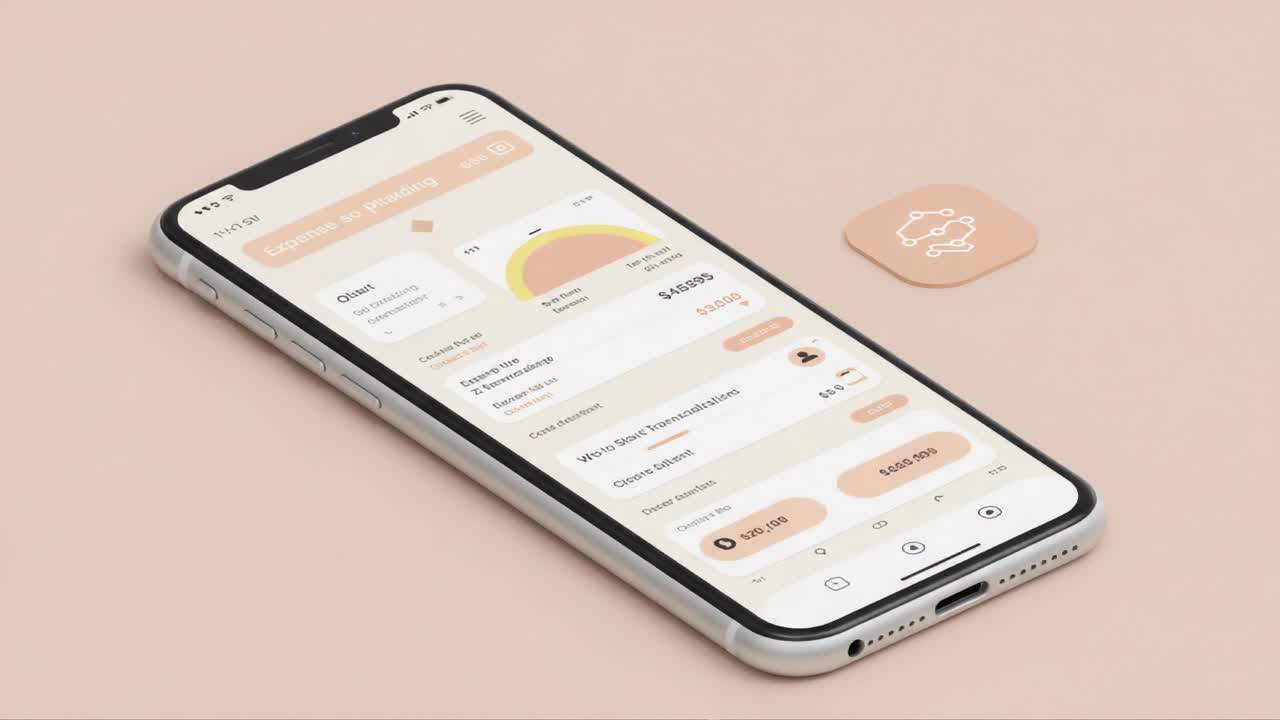 Mobile Application Showcasing User-friendly Interface for Financial Management, Highlighting Investment Tracking and Personalized Insights in a Minimalist Design