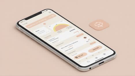 mobile application showcasing user-friendly interface for financial management, highlighting investment tracking and personalized insights in a minimalist design