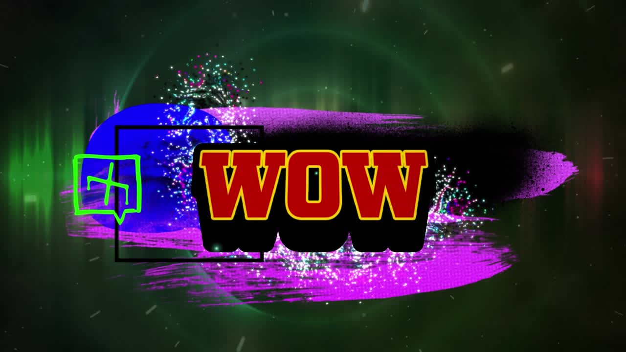 Animazione di testo wow su forme